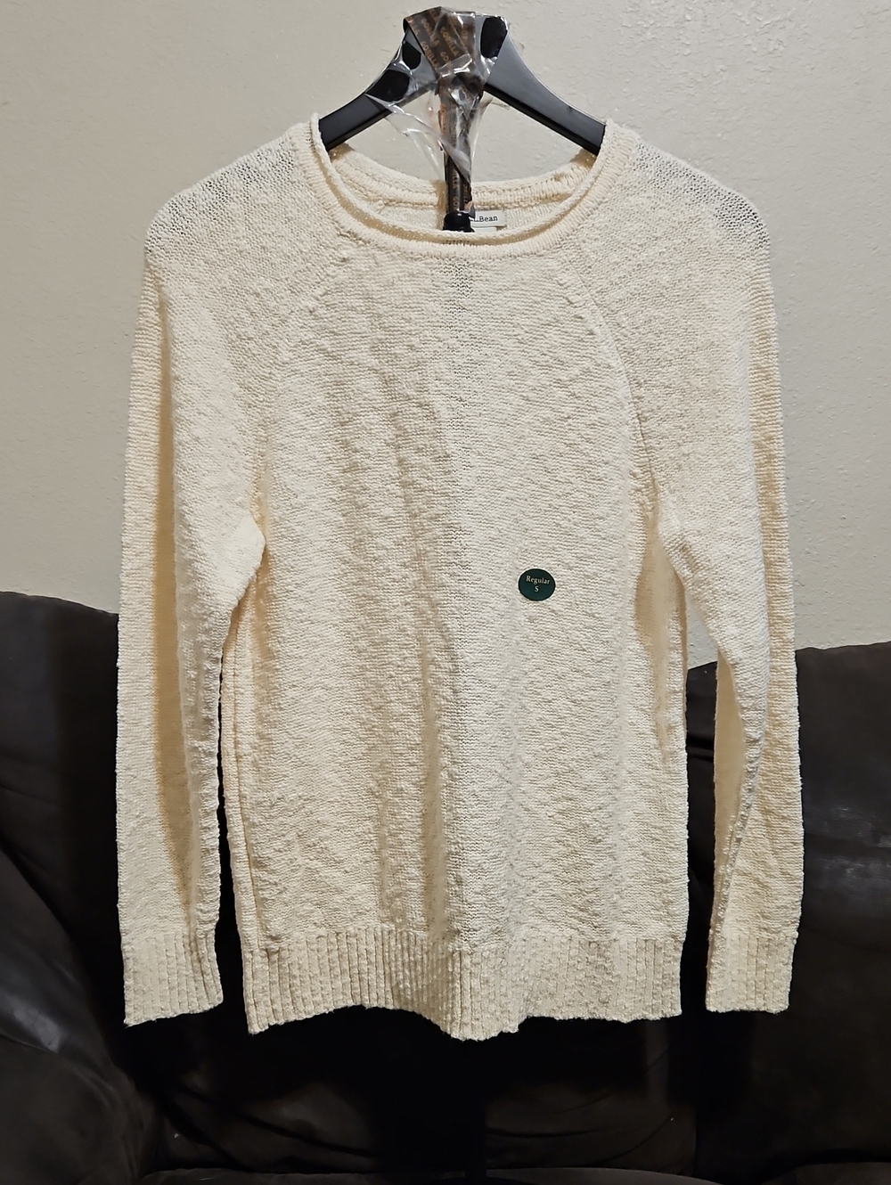 L.L. Bean Cream Crewneck Sweater